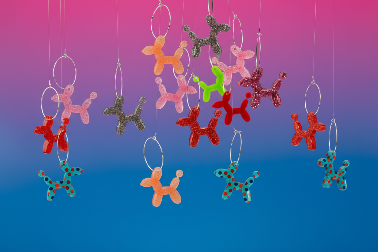 Colección de pendientes en formato horizontal