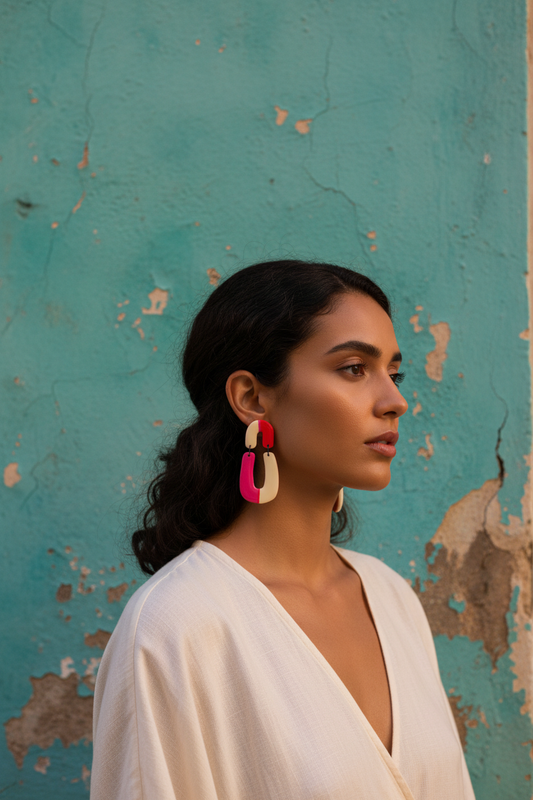 HABANA Beige/Rojo/Fucsia