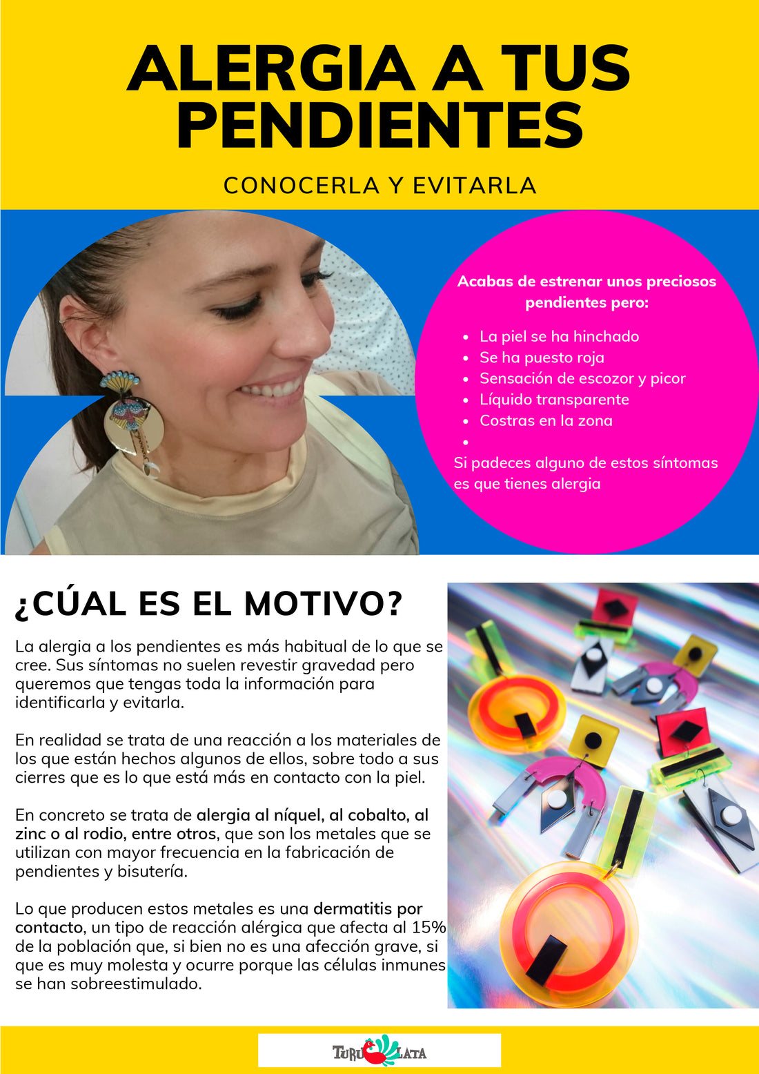 COMBATE LA ALERGIA A LOS PENDIENTES