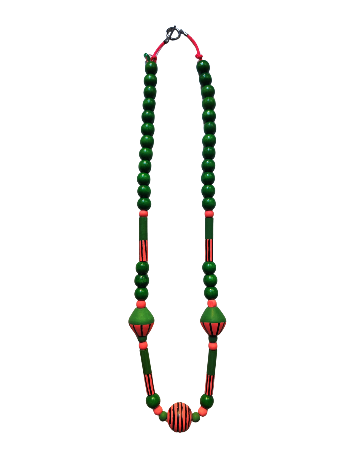 Collar largo FOLK BOLA RAYADA