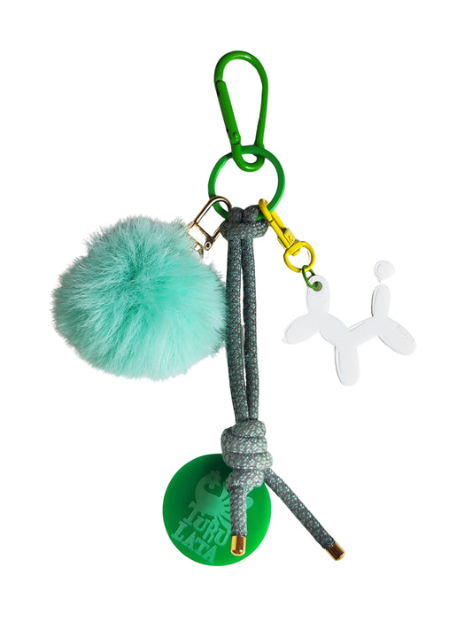 charm POMPON VERDE TURQUESA