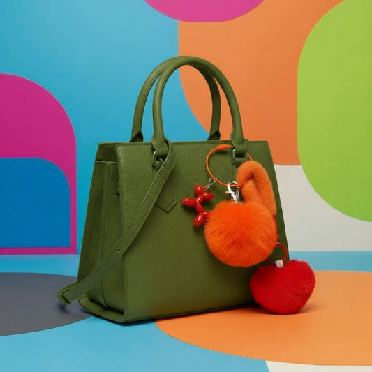 Charm POMPON CORAZON ROJO