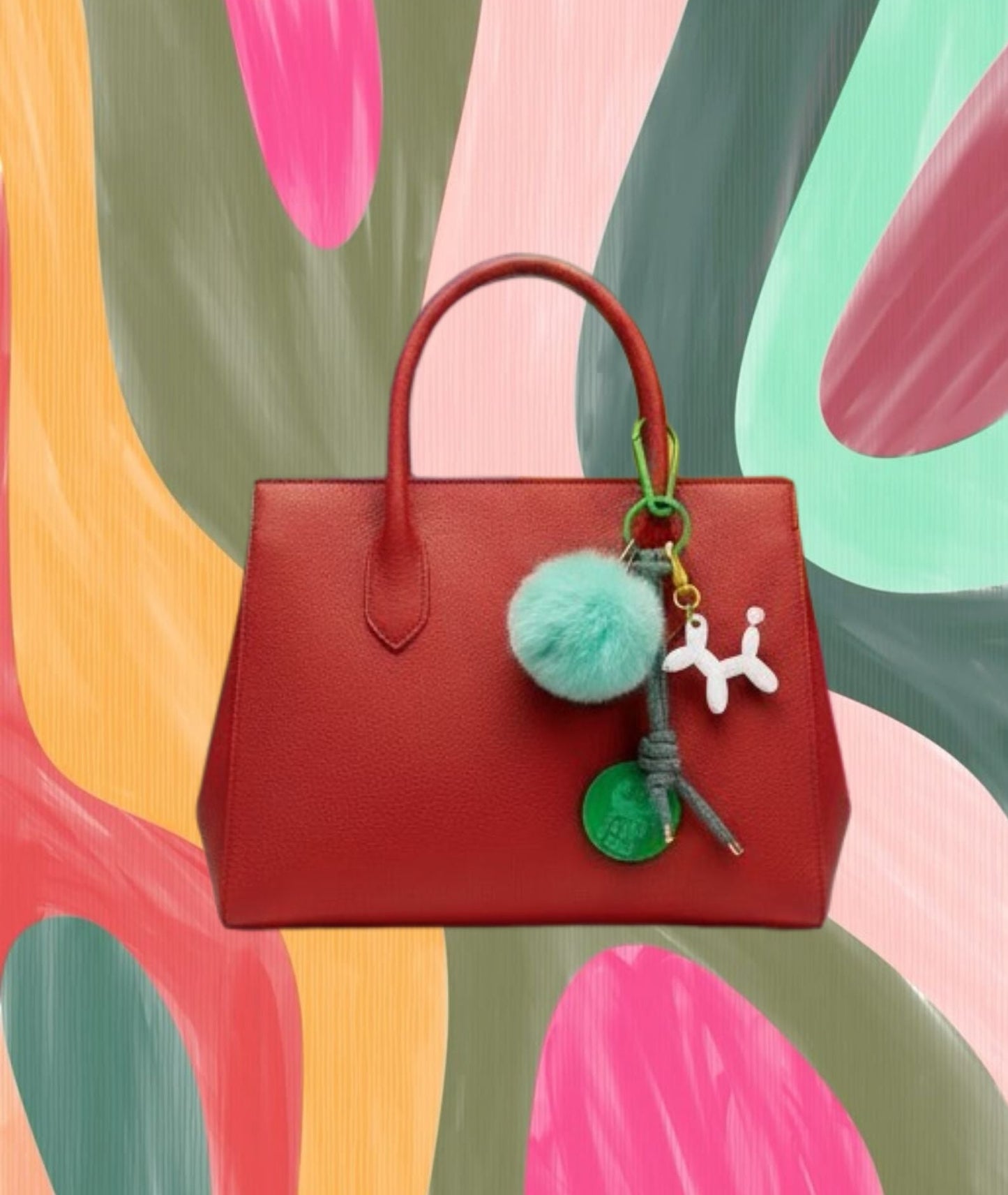 charm POMPON VERDE TURQUESA