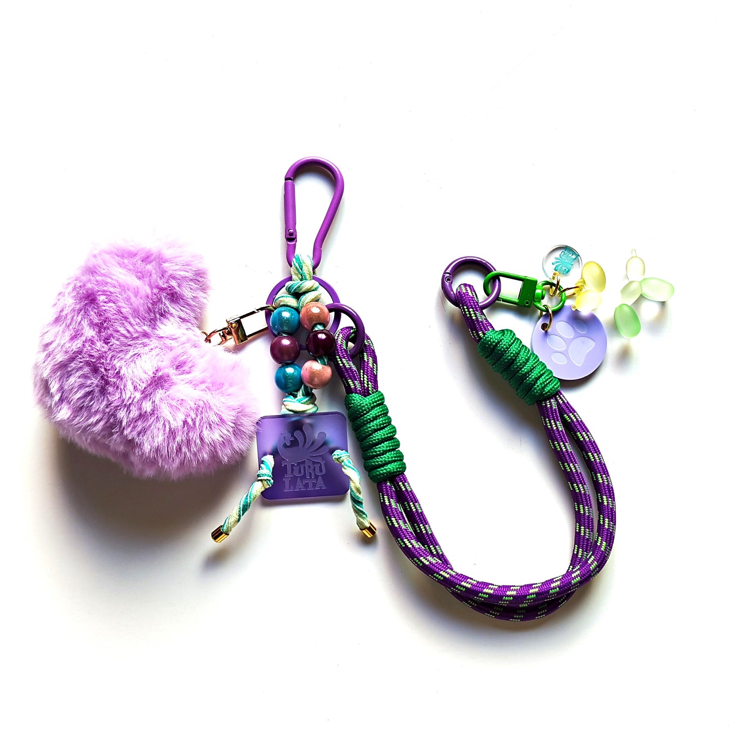 charm CORAZON PELUCHE MORADO EXTENSIBLE