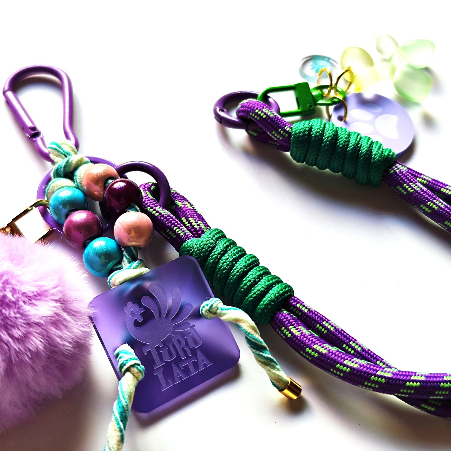 charm CORAZON PELUCHE MORADO EXTENSIBLE