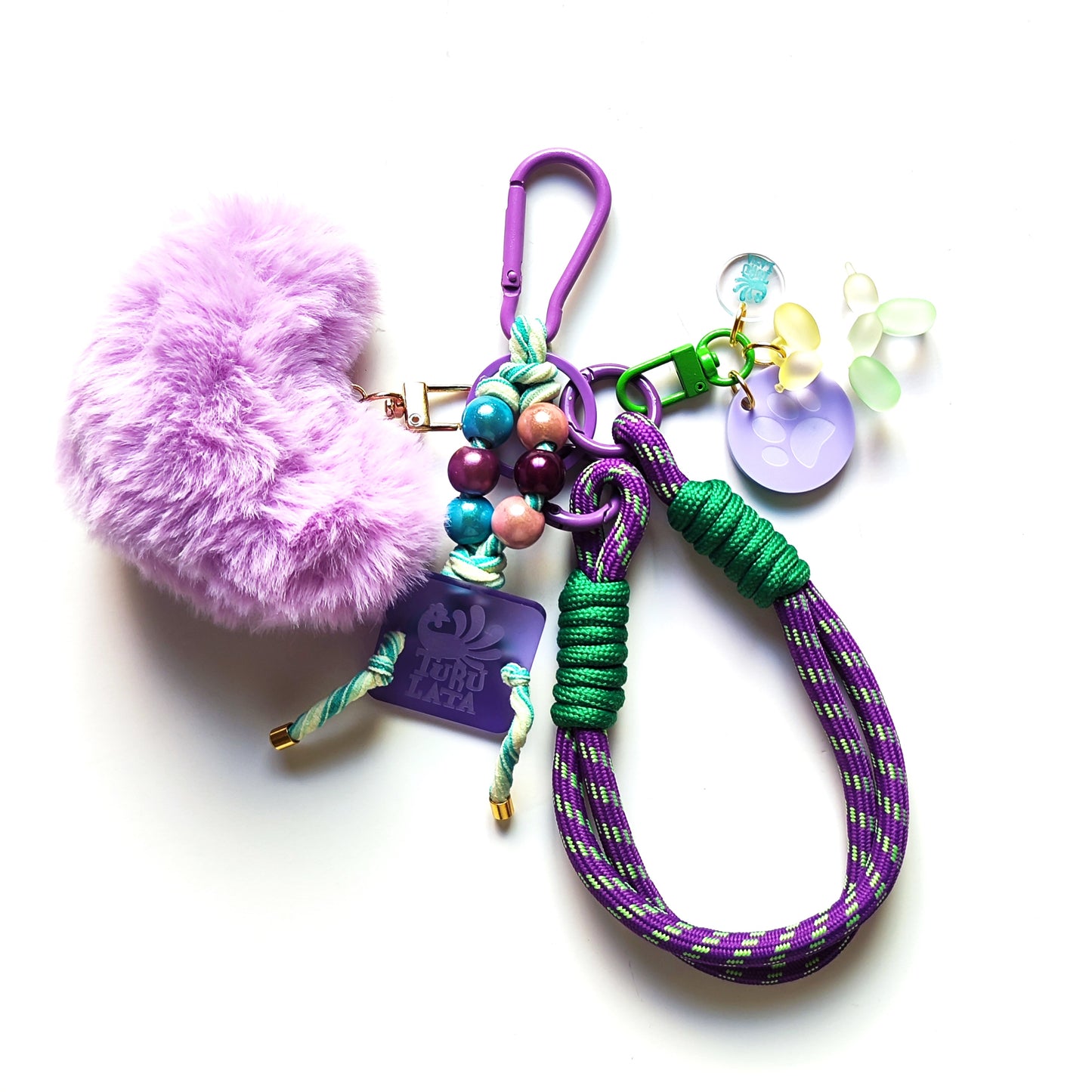 charm CORAZON PELUCHE MORADO EXTENSIBLE