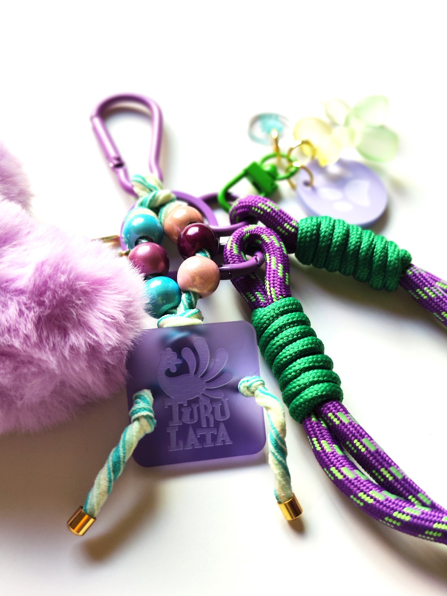 charm CORAZON PELUCHE MORADO EXTENSIBLE