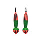 Pendientes FOLK verde-rosa flúor