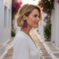 Mykonos cobblestone earring close-up