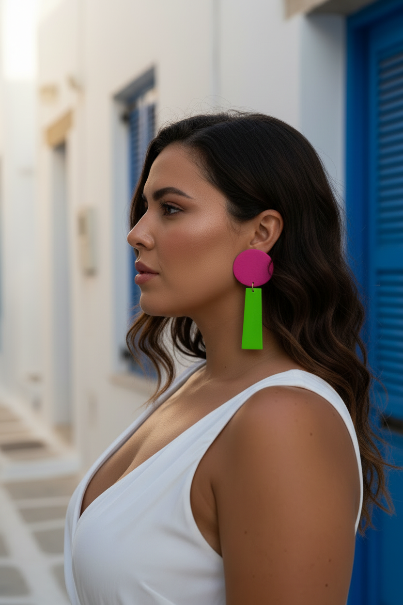 Mykonos earrings close 2