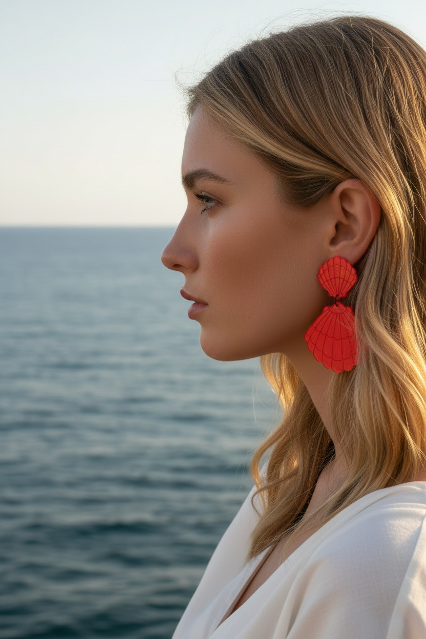 Pendientes concha - Mar mediterráneo 4