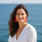 Pendientes concha roja pequeños - 1