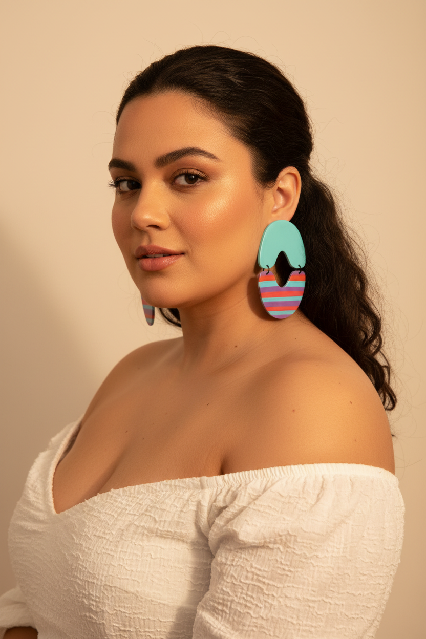 Pendientes mujer blanco 2