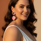 Pendientes rosa y verde - Look 4
