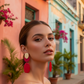 TROPICANA Beige-Fucsia-Rojo